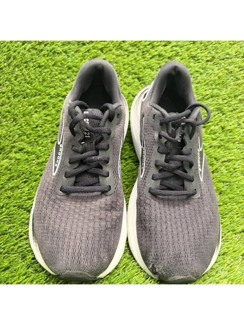 Brooks Glycerin 21 Womens Size 7 Black White Athletic Running Shoes Sneakers